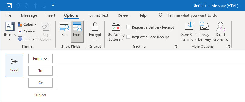 Changing The From Email Address In Outlook Hixon Group